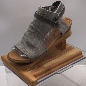 Blowfish Gray Canvas Ankle Sandal